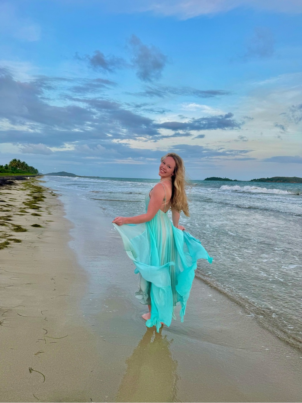 Kimchi Blue Maxi Dress in Sage and Beige